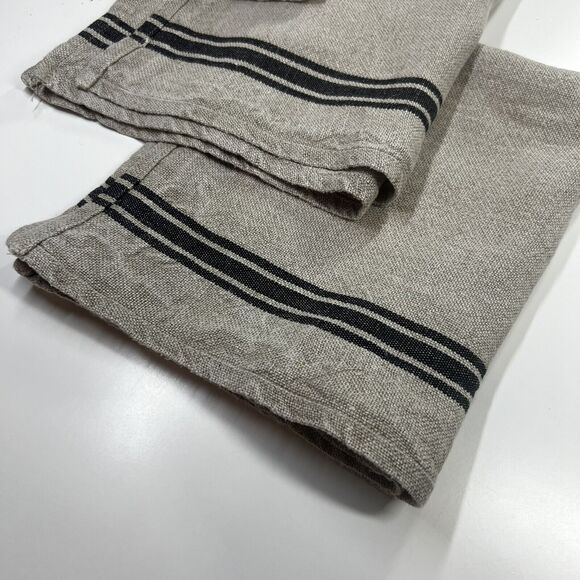 Stunning French THIEFFRY LINEN Napkins (3) Flax & Blue/$162 Retail - Picture 2 of 10